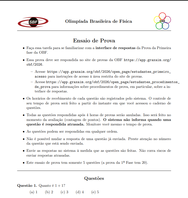 PDF da prova